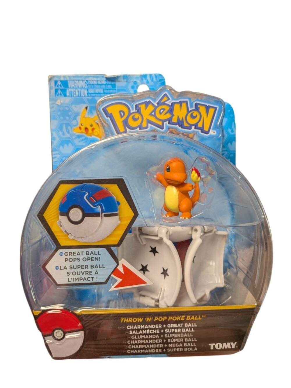 Pokemon Throw N Pop Charmander Great Ball Toy By Tomy Ages 4+ Fun Interactive Pl